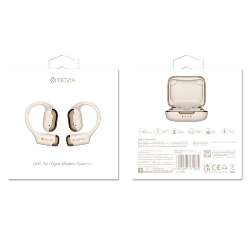 Écouteurs sans fil Bluetooth Devia OWS Pro1 EM401 - Or — Devia · Smarty Paris 18e